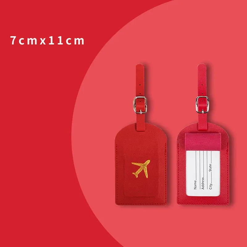 étiquette de bagage en cuir pu, 1 pièce, étiquettes d'identification de nom, étiquette d'identification de valise de voyage, étiquette de sac d'embarquement, accessoires de voyage