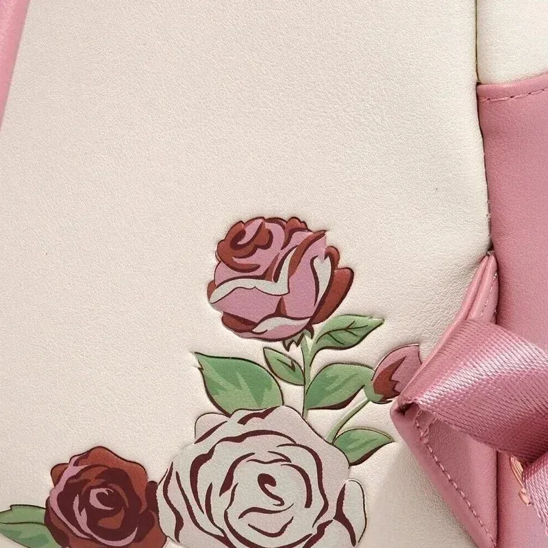 sac à dos miniature loungefly la belle et la bête à motif floral, sac à bandoulière, sac de voyage, sac à dos pour étudiant, cadeau d'anniversaire