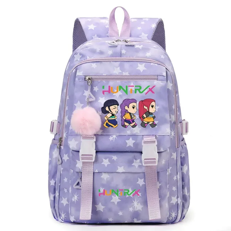 sac à dos kpop demon hunters pour étudiantes, lycéennes, collégiennes, polyvalent, adapté au quotidien et aux activités de plein air