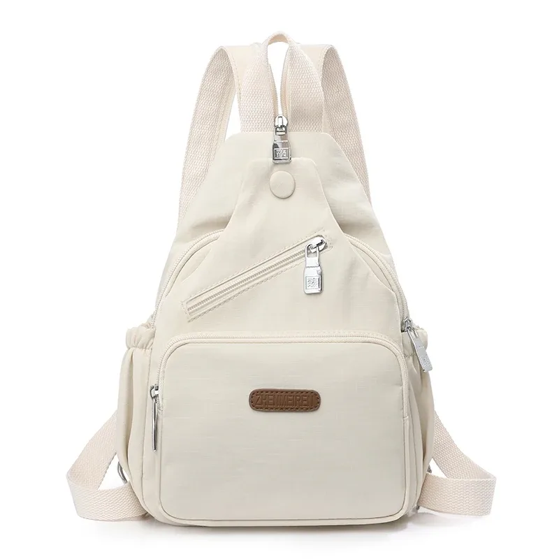 sac de poitrine en nylon imperméable pour femmes, sac à dos à bandoulière à la mode, sac à bandoulière de voyage léger à poche pour un usage quotidien