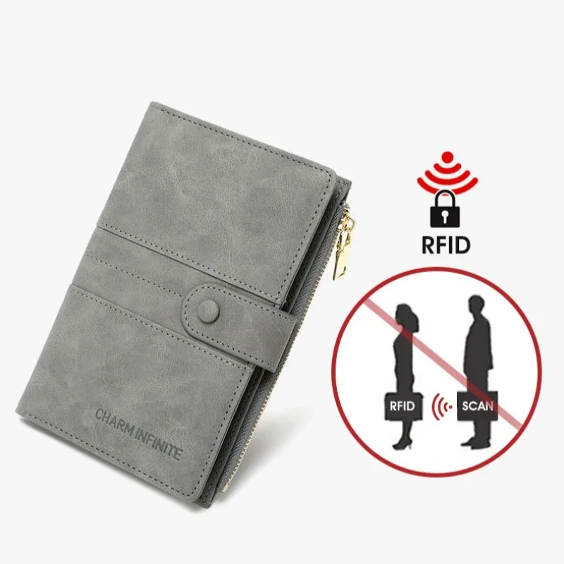 nouvelle pochette de passeport antivol rfid avec fermeture éclair, porte-documents multifonctionnel pour voyage