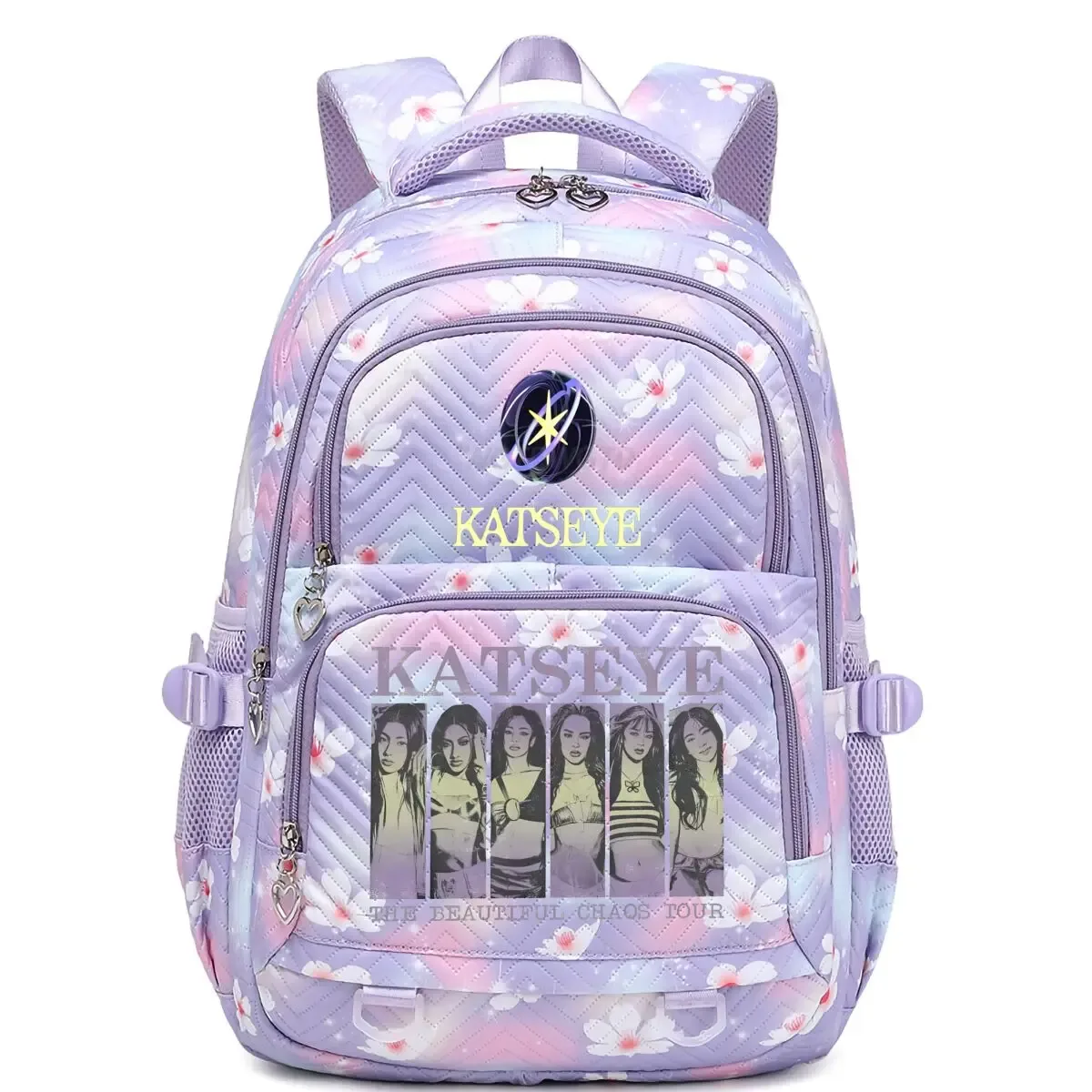 sacs à dos katseye de style esthétique pour filles, mode kpop, groupe de filles katseye, sac à dos coréen ulzzang, sac à dos imperméable pour ordinateur portable