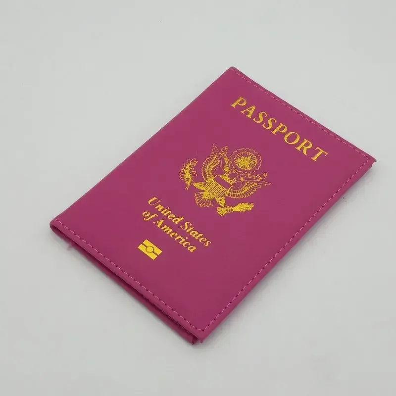 Couverture de Passeport Américain en Cuir pour Fille, Porte-Passeport de Voyage Personnalisé
