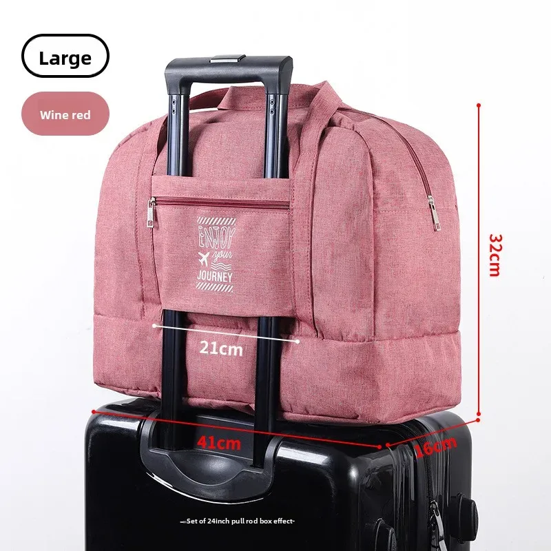 sac de voyage étanche double couche pour salle de sport et natation, portable, séparation sèche/humide, rangement de produits de toilette cosmétiques, sac unisexe