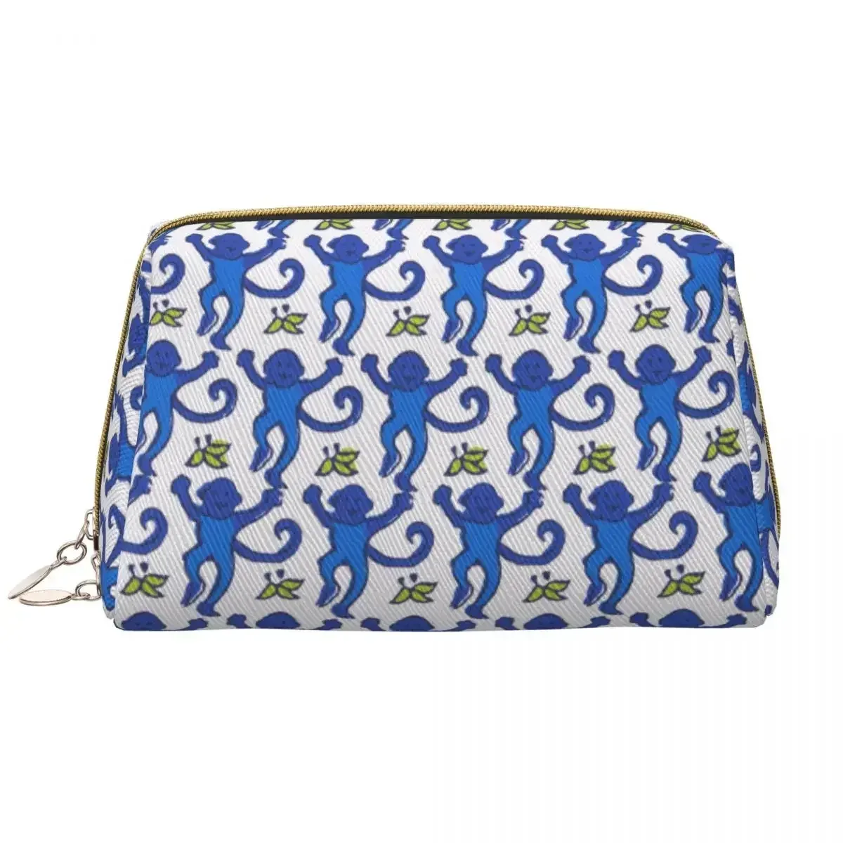 sac à cosmétiques de voyage personnalisé pour femme, rouleau preppy, singes, lapin, trousse de toilette et de maquillage, trousse de rangement de beauté pour dames