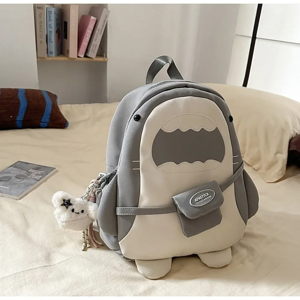 sac à dos de grande capacité pour femmes, sac à dos polyvalent et unique en forme de requin, léger et créatif, pour étudiants, usage quotidien