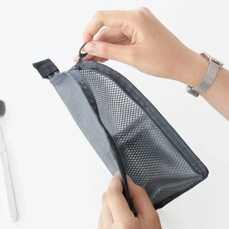 pochette de maquillage pour femmes, petite et grande trousse de toilette portable, sac à cosmétiques en maille eva, rangement de voyage, sac de maquillage, organisateur