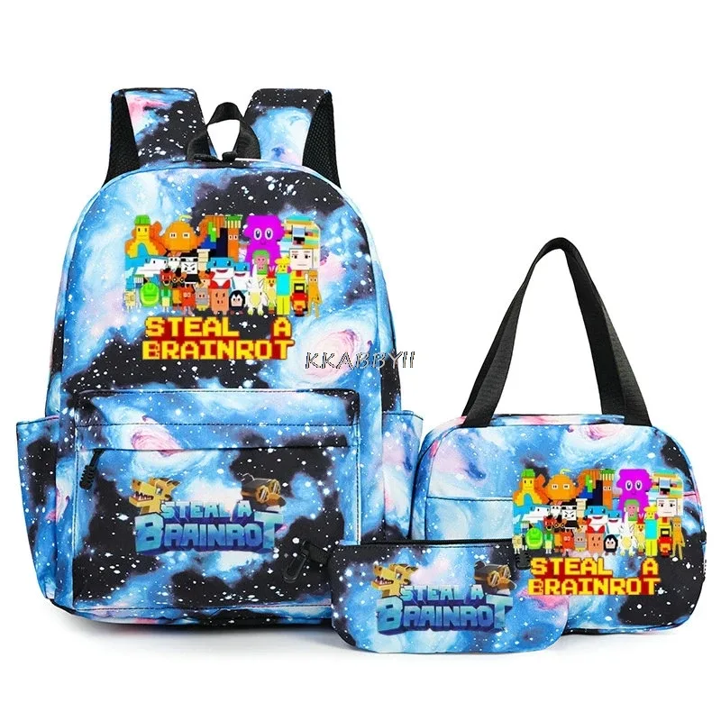 lot de 3 sacs à dos imprimés 67 six seven, style simple, légers, pour garçons et filles, sacs d'école amusants avec le numéro 67, sacs de voyage, mochilas