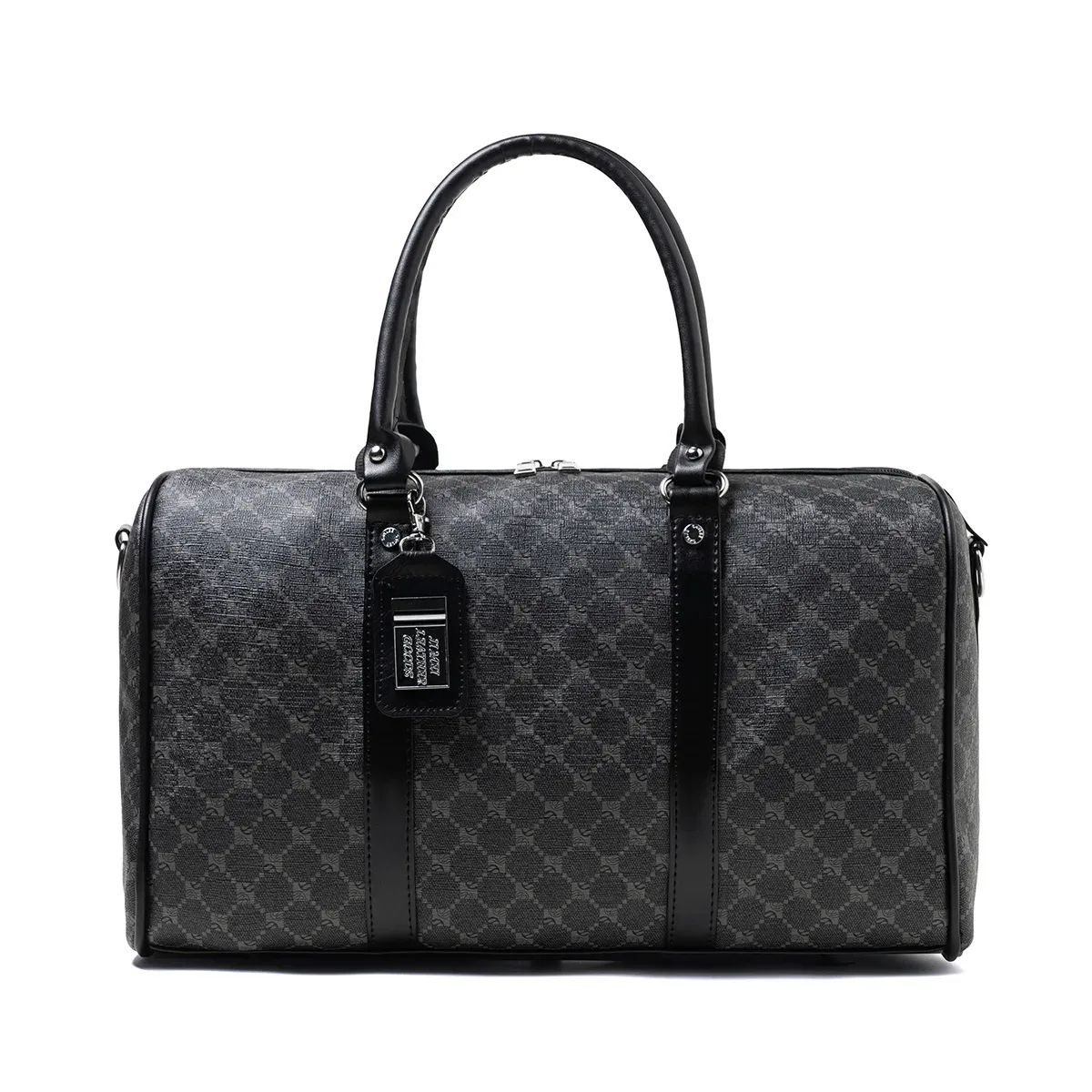 sac de voyage noir à fermeture éclair pour hommes, double poignée avec bretelles larges, tissu imperméable, résistant à l'usure, facile à nettoyer, pour les voyages, les voyages, les affaires, les vêtements, les livres