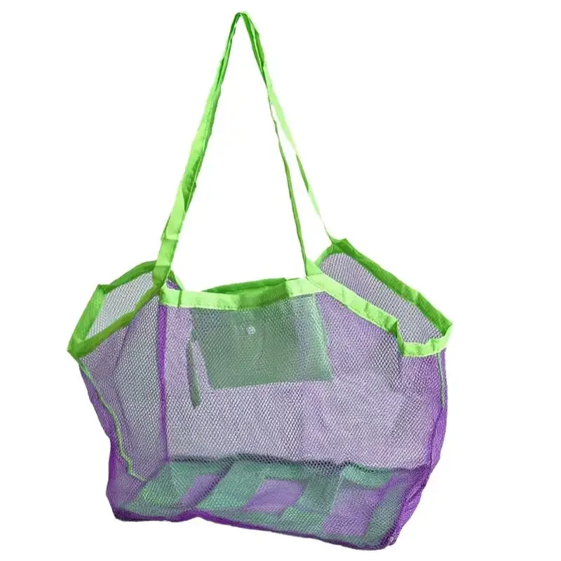 sac de rangement pour jouets de plage pour enfants, sac de rangement pliable et portable en maille pour collecter les outils de fouille du sable, pour les vacances, 1 pièce