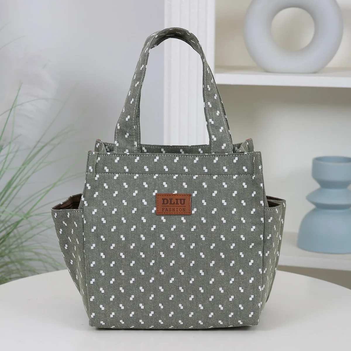 sac fourre-tout en tissu, sac de rangement pour boîte à lunch, sac à lunch, sac polyvalent pour les trajets de travail, adapté pour les sorties shopping et l'utilisation quotidienne.