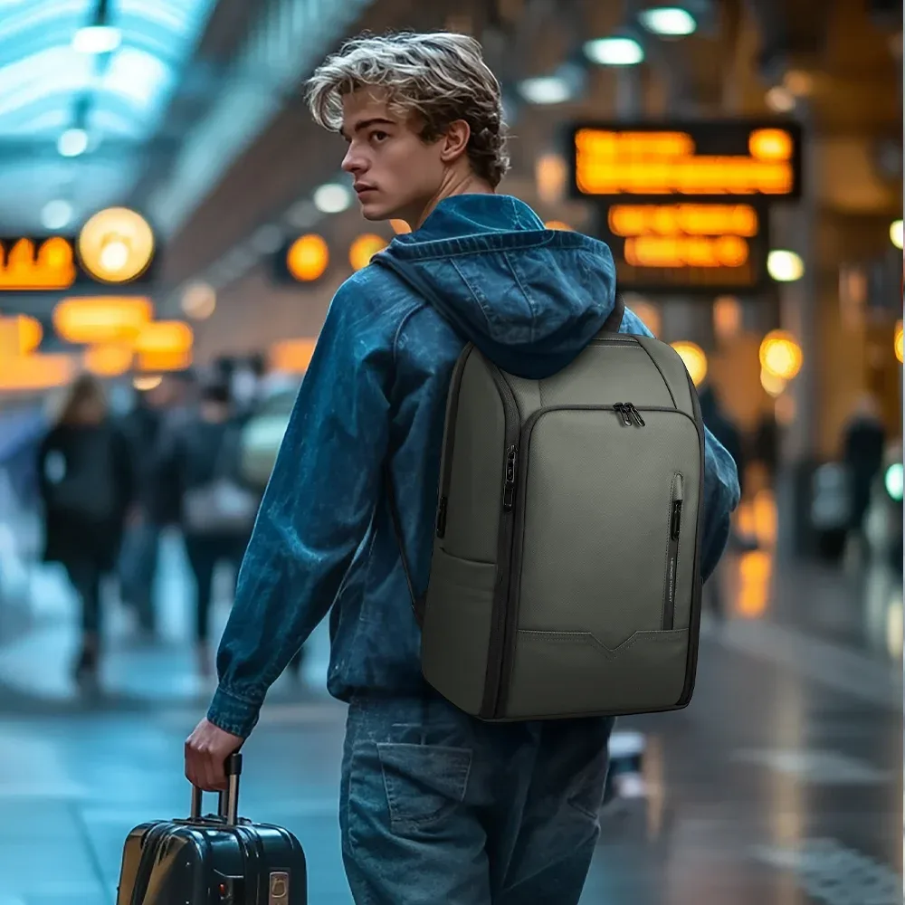 hk – sac à dos de voyage d'affaires pour hommes, étanche, pour ordinateur portable de 15.6 pouces, avec port usb, antivol, sac d'université pour ordinateur, sac de jour décontracté