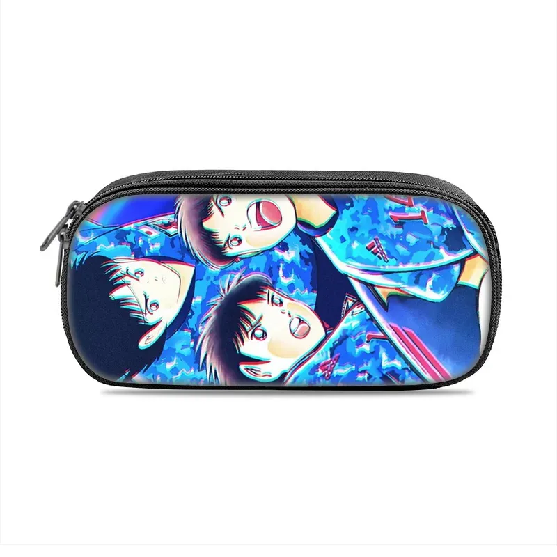 trousse à crayons captain tsubasa, polyvalente, motif dessin animé, grande capacité, article populaire, meilleur cadeau pour garçon ou fille pour les anniversaires à l'école