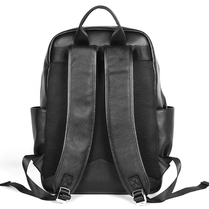 sac à dos en cuir véritable pour homme, peau 100% naturelle, grande capacité, sac pour ordinateur portable 15.6 ", sacs de voyage pour homme, sac d'école pour adolescent