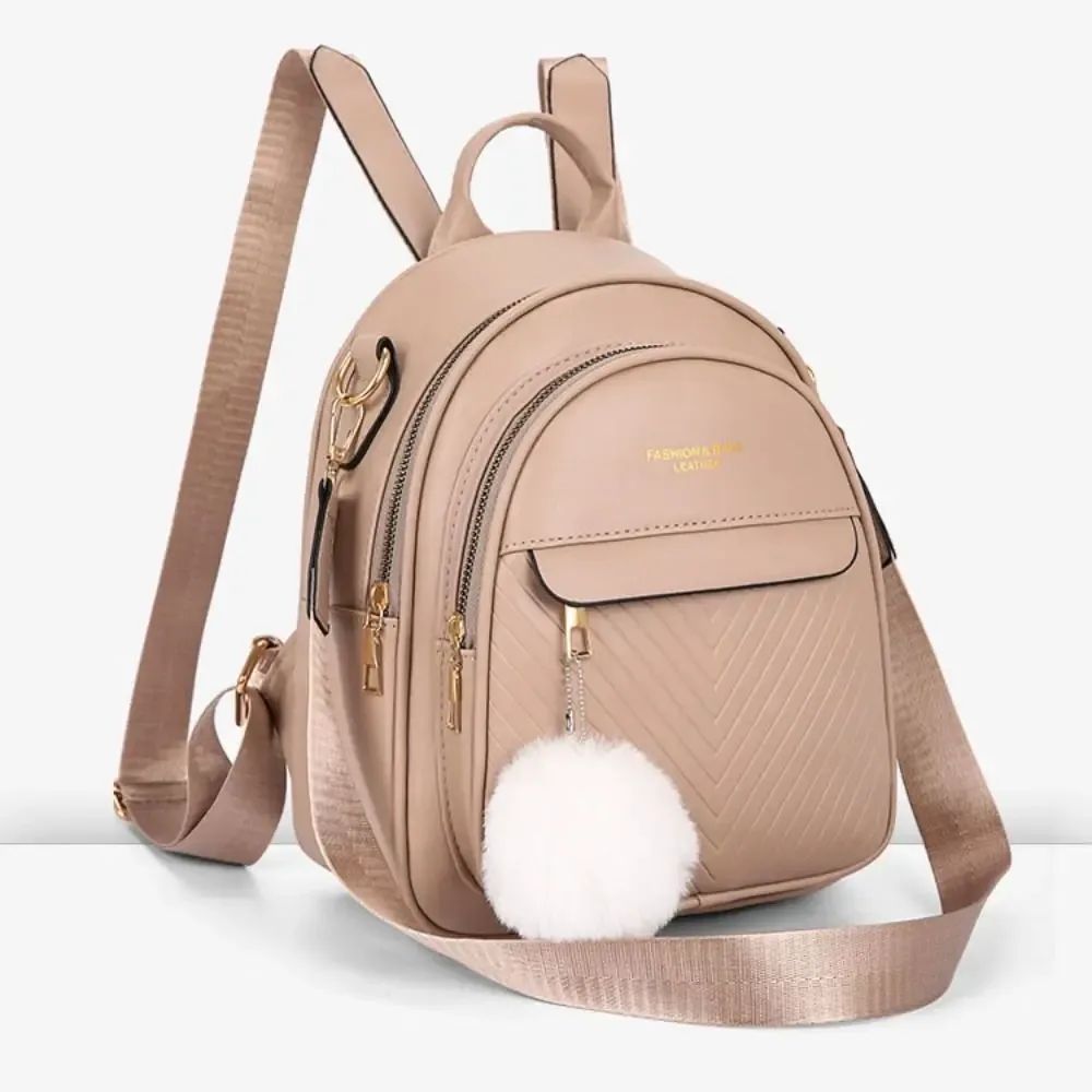 petit sac à dos carré en cuir pu, simple et tendance, sacs d'école décontractés en pu, grande capacité, mini sacs de luxe légers pour femmes, voyage quotidien