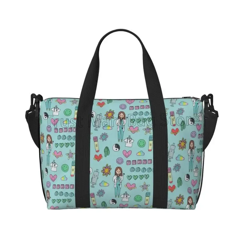 personnalisé enfermera en apuros médecin infirmière médical voyage sacs de sport étanche durable week-end sac de nuit voyage bagages sac