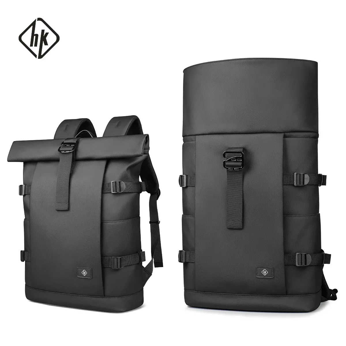 HcanKcan-Sac à Dos à Roulettes Extensible, Grande Capacité, Voyage, Extérieur, Étanche, Ordinateur Portable 17 ", Sacs de Camping