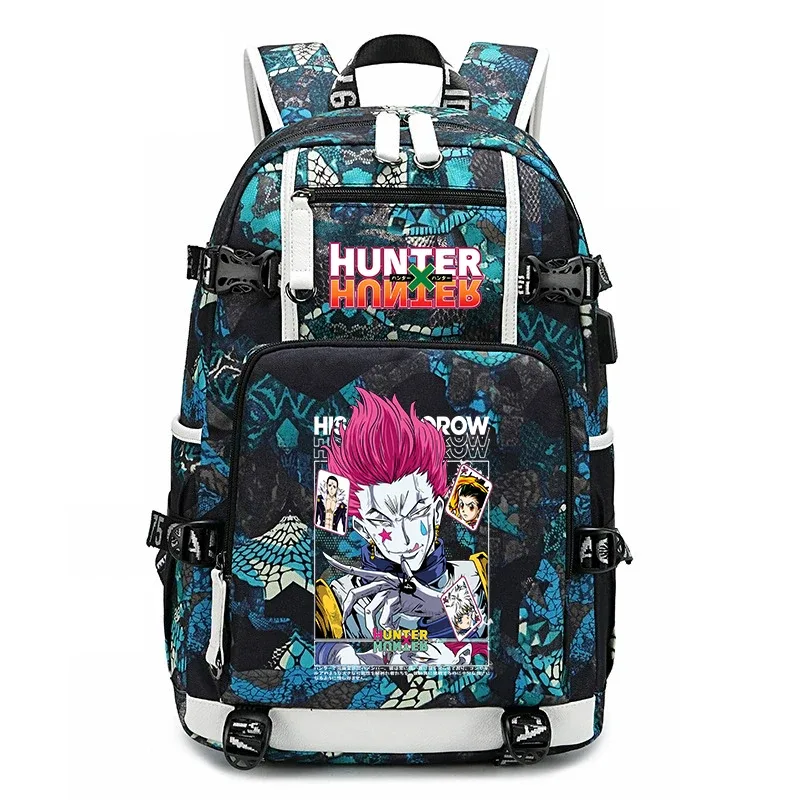 sac à dos imprimé hunter x hunter, grande capacité, pour étudiants, enfants, adolescents, voyage scolaire, sac à dos de voyage