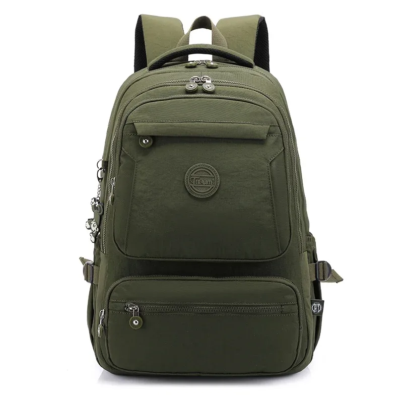 tegaote hommes sac à dos sac en nylon imperméable mâle avion voyage ordinateur portable sac à dos hommes grand élégant sac à dos léger