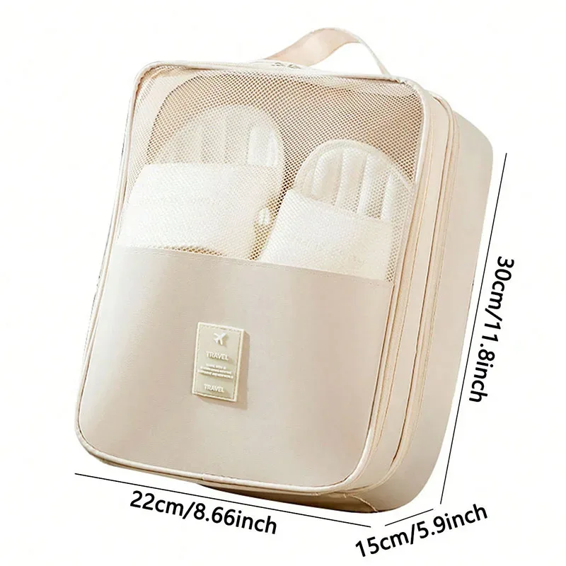 nouvelle sacoche de voyage pour chaussures, sac de rangement en maille respirante lavée, pour plusieurs paires de chaussures, boîte à chaussures portable pour voyages d'affaires