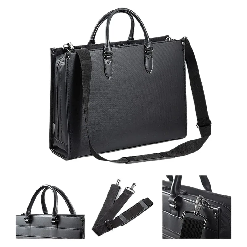 sac étanche pour ordinateur portable de 14 15.6 pouces, mallette d'affaires unisexe, antivol avec bandoulière, fourre-tout mince pour les déplacements