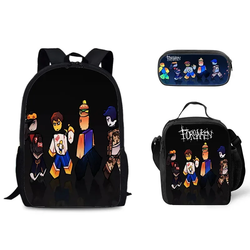 3 pièces ensemble forsaken gubby sac à dos pour les étudiants livre sac luch sac étui pécial forsaken gubby sac à bandoulière enfants cadeaux de noël