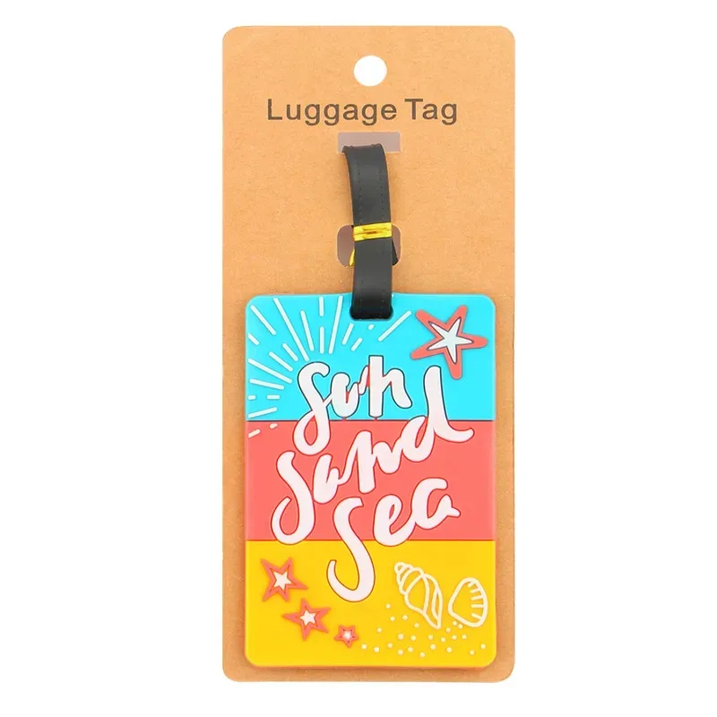 accessoires de voyage étiquette de bagage créative dessin animé animal pvc gel de silice valise id addres support bagages embarquement étiquette portable