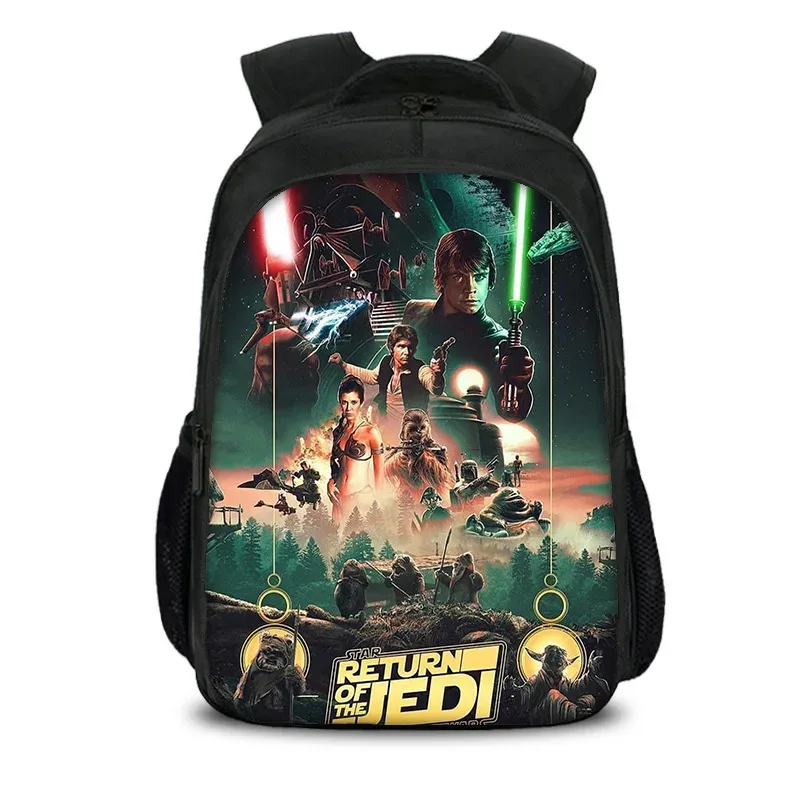 sac à dos star wars à double couche, style film, imprimé jeu, pour étudiants, garçons et filles, nouveau, à la mode et polyvalent