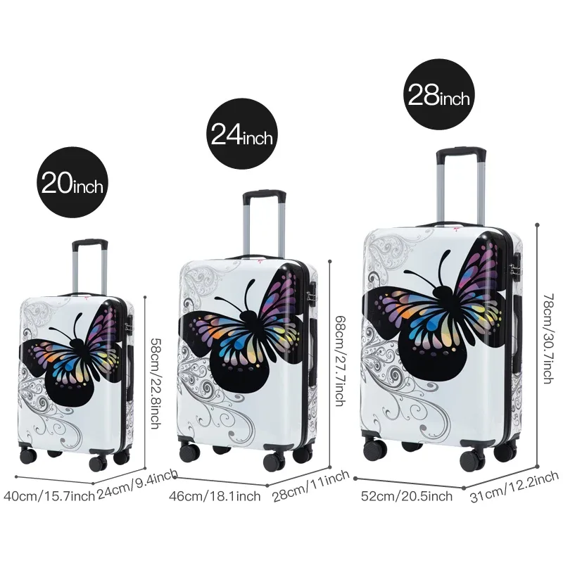 valise de voyage à roulettes de grande capacité de 20 pouces avec verrouillage par mot de passe pour les vacances et les voyages d'affaires