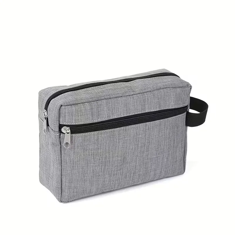 sac de toilette multifonctionnel pour homme, sac de rangement à fermeture éclair de grande capacité, sac de rasage et de cosmétiques portable