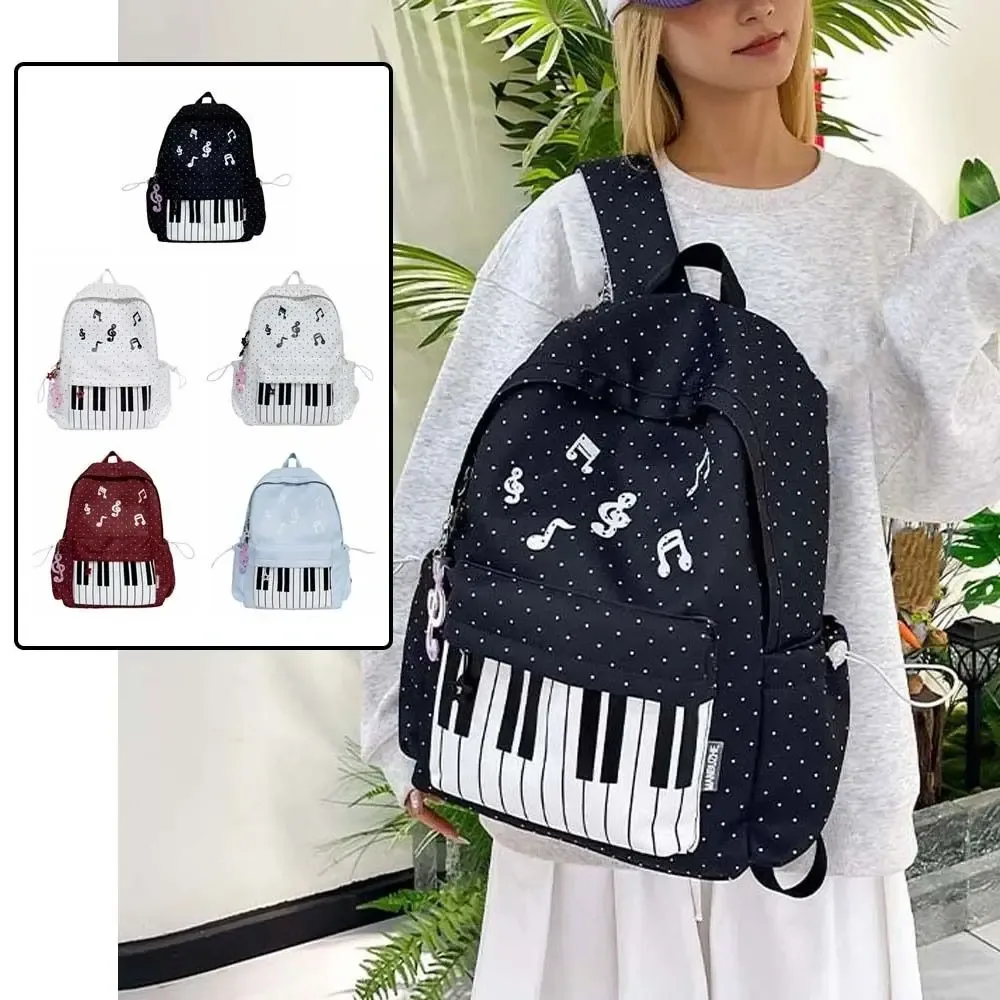 Sac à dos pour piano en nylon, multi-poches, design léger, sac pour notes de musique, sangle respirante, grande capacité, sac à dos pour clavier