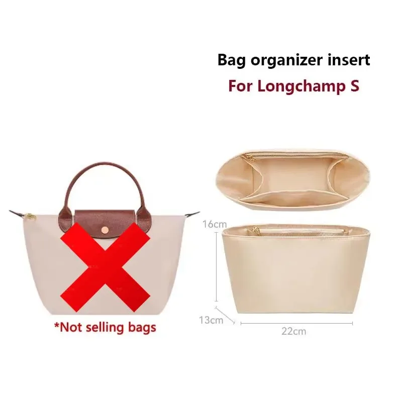 insert organisateur de sac pour sac longchamp, matériau en nylon, support de sac super résistant, accessoires de sac à main