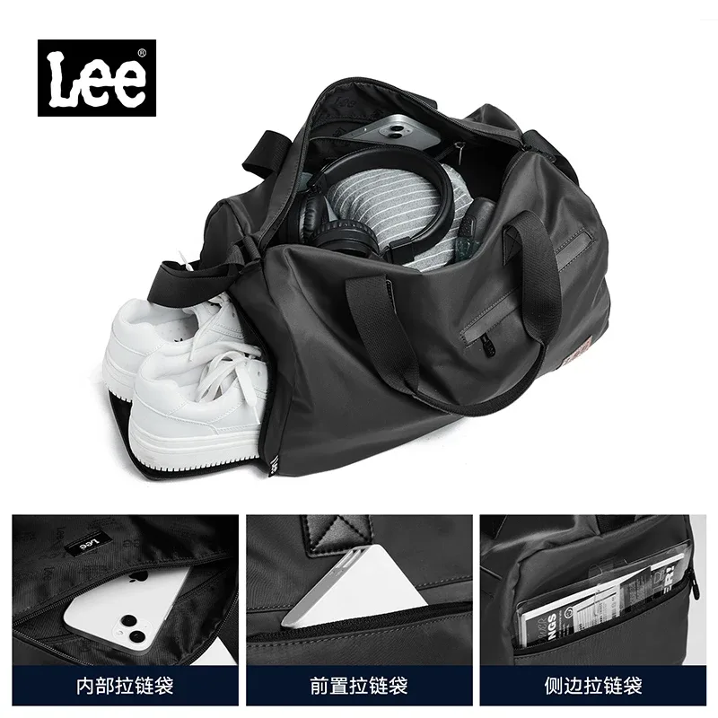 lee imperméable à l'eau en nylon léger sacs polochon de sport femmes hommes sec humide chaussure poche week-end nuit épaule bagages sac de voyage