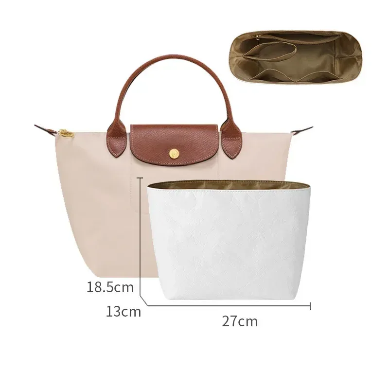 longchamp-mini sac à main étanche, doublure intérieure, insertion de papier dupont, sacs de rangement de synchronisation, sacs centraux