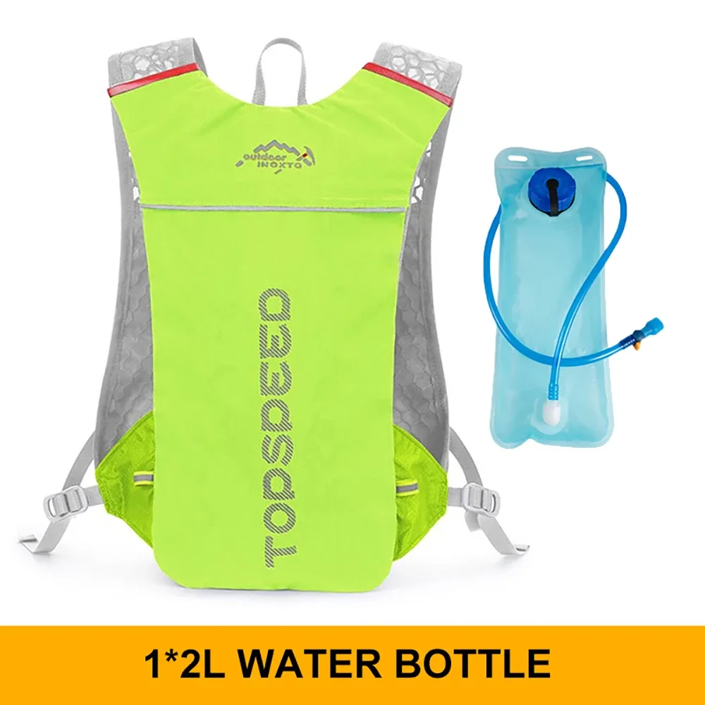 sac à dos ultraléger pour hommes, 5l, pour course en plein air, gilet d'hydratation, jogging, respirant, pour marathon, vélo, bouteille d'eau, 500ml