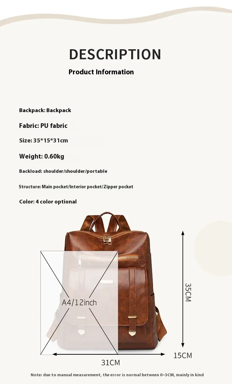 Nouveauté sac à dos sac à main pour femmes en cuir PU Anti-vol voyage sac à main sacs à bandoulière