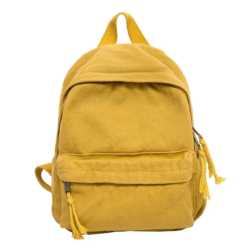 petits sacs à dos 100% coton pour femmes, sacs de loisirs ou de voyage en toile solide, sacs d'école mignons en tissu pour enfants, sacs à bandoulière vert