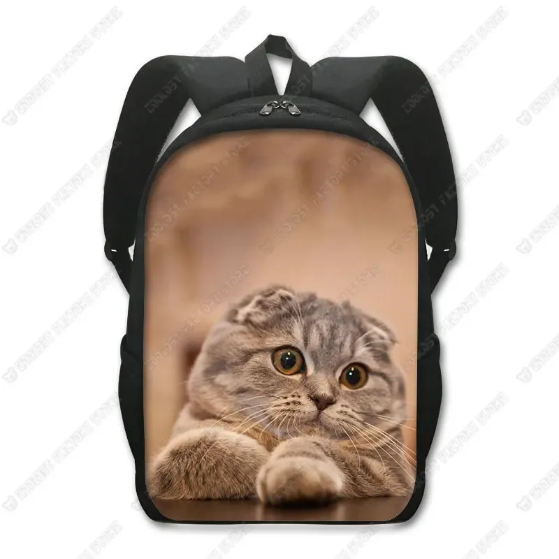 sac à dos chat mignon chat persan/siamese, sacs d'école pour enfants pour adolescents, chat britannique écossais, sacs à dos pour ordinateur portable, sac de livre chaton