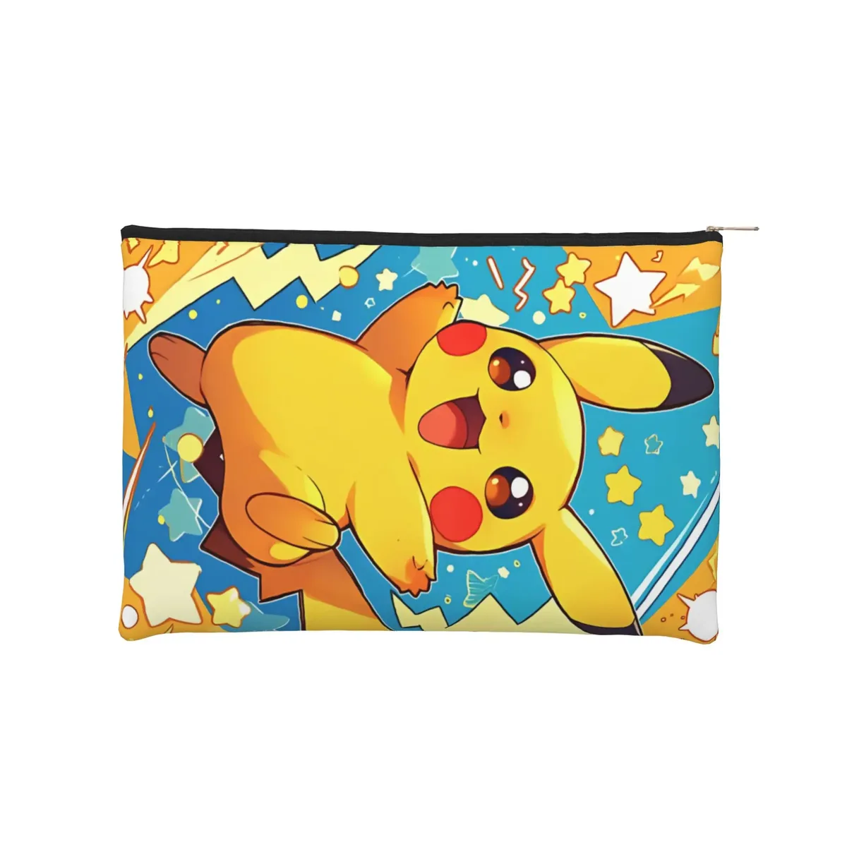 sac de voyage élégant et mignon pokemon pikachu, trousse de maquillage, trousse de toilette avec fermeture éclair, pochette cosmétique de voyage