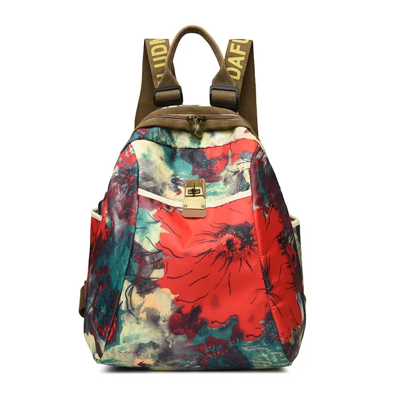 nouvelle personnalité style ethnique double épaule sac pour femme simple épaule bandoulière sac pour femme étanche oxford sac à dos