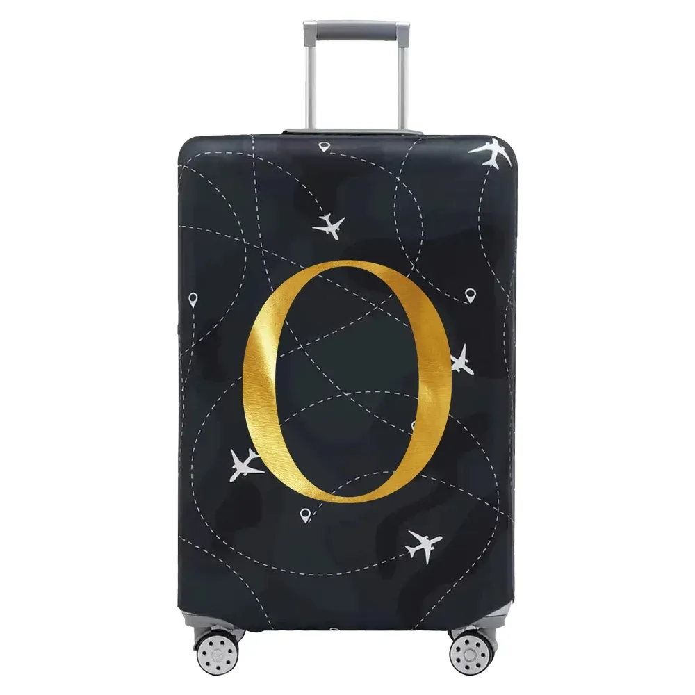housse de protection pour compartiment à bagages, série de lettres, housse anti-poussière en tissu noir résistant à l'usure pour étui de voyage de 18 à 32 pouces