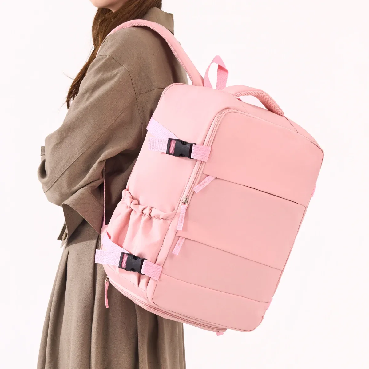 Sac à dos de voyage transfrontalier pour hommes et femmes, sac de voyage à grande capacité avec compartiment à chaussures, sac d'affaires pour ordinateur, sac d'école pour étudiants, sac de transport quotidien.