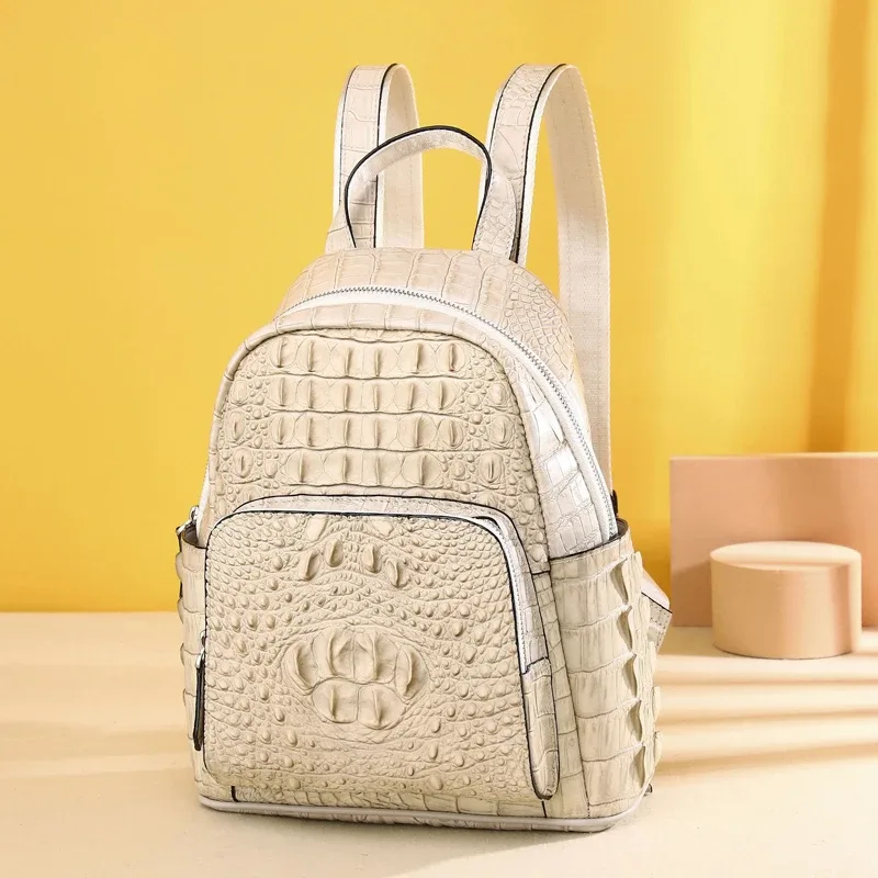 Sac à dos en cuir de luxe pour femmes, sac à main en cuir de vache de haute qualité, sac de marque pour femmes