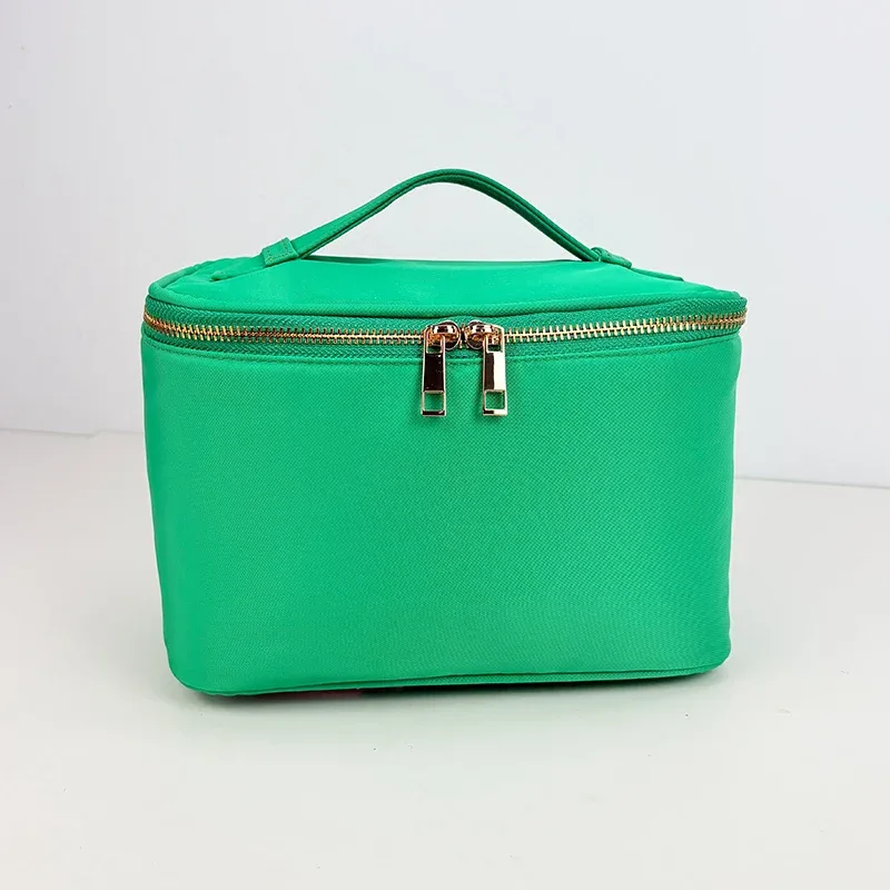 nouvelle trousse de maquillage portable en nylon imperméable 2025, sac de toilette de voyage, trousse de maquillage grande capacité, mini valise de voyage portable di