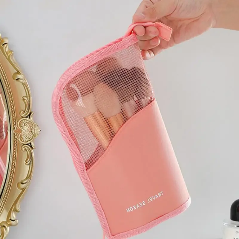 étui à pinceaux de maquillage avec fermeture éclair, sac cosmétique, organiseur de pinceaux de maquillage, sac de voyage imperméable pour pinceaux de maquillage