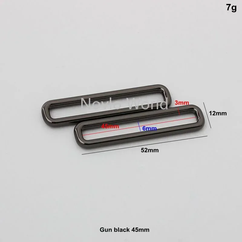 boucle carrée longue en alliage moulé sous pression, ligne 3.0mm, 12x38mm, 12x45mm, pour valise de styliste, connecteur de bagages, nouvelle collection 2021, 10-50 pièces