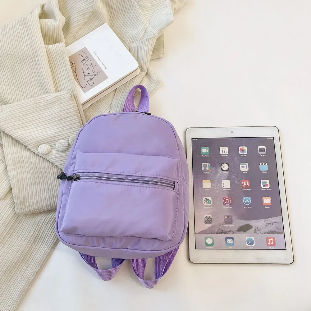 sac à dos en nylon solide pour femmes, sac à dos pour documents, style preppy, mini sacs à dos, mode