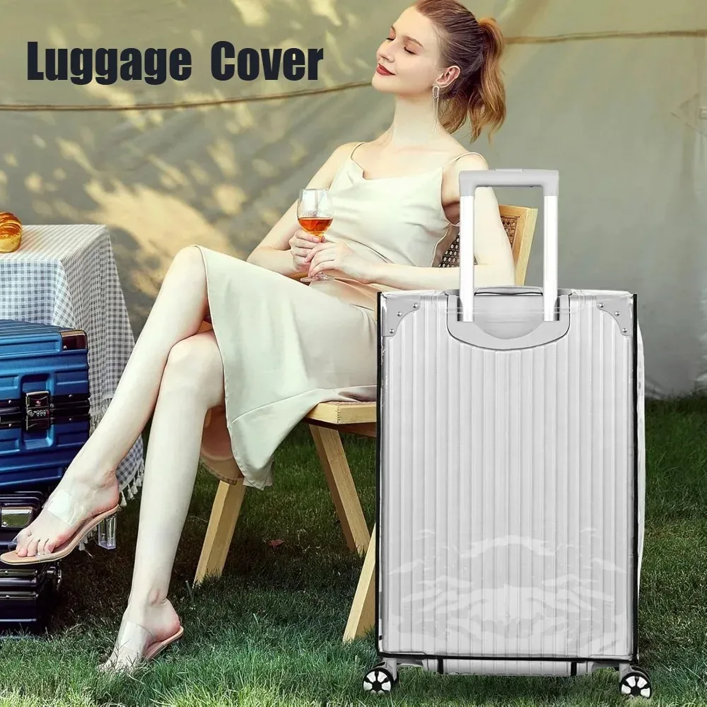 nouvelle housse de protection pour valise transparente imperméable épaisse de 20 à 30 pouces, housse de valise