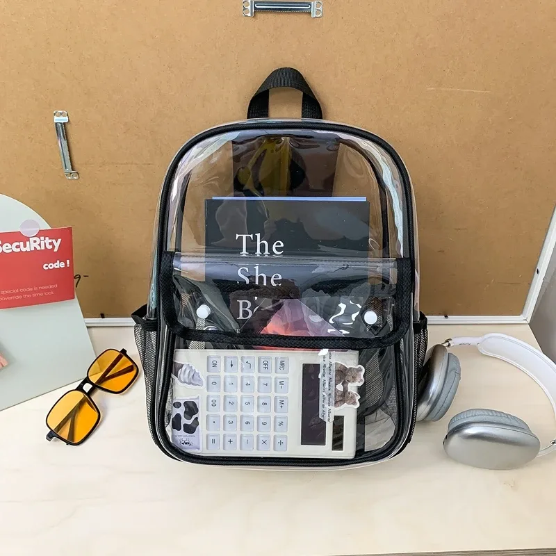 nouveaux sacs à dos transparents exquis et tendance 2026 en pu imperméable et durable pour les trajets quotidiens – sacs à dos polyvalents pour étudiants