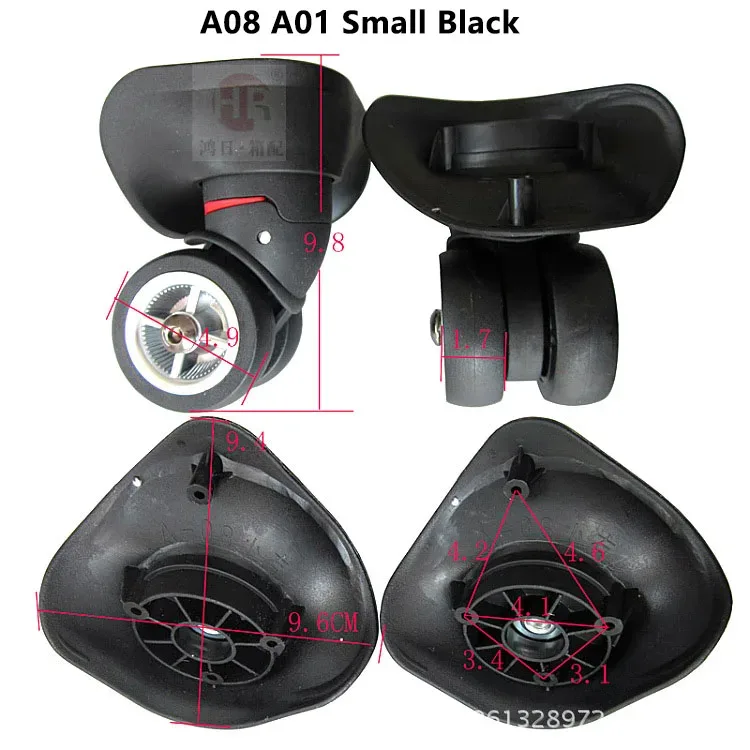 a01 a08 a-08 roues d'avion silencieuses boîtier de chariot bagages roue universelle valise réparation accessoires roues de remplacement roulette